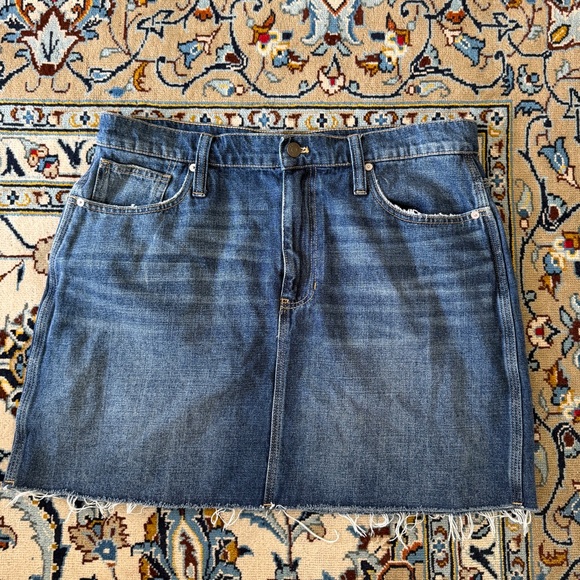 Madewell Dresses & Skirts - Madewell Blue Denim Mini Skirt with Frayed Hem